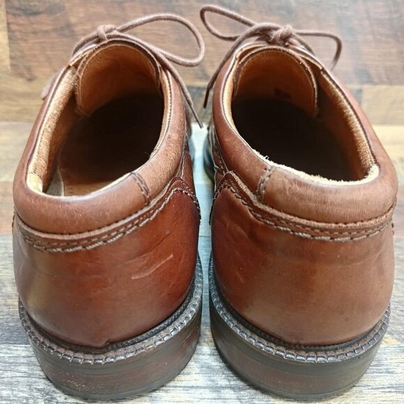 Johnston & Murphy Men\'s Sheepskin 20-4536 Brown Leather Oxfords Shoes Size 10.5